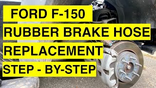 Rubber Flexible Brake Hose Replacement on Ford F-150 2009-2014