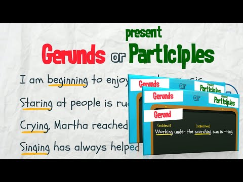 What is present participle example?