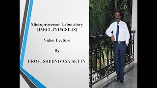 Lecture-6:Microprocessor Laboratory|15ECL47/15CSL48| MOV Instruction -Register Addressing mode | VTU