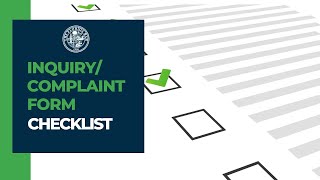 Complaint Form Checklist