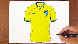 Como Desenhar a Camisa do Brasil da Copa do Mundo Catar 2022
