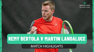 Remy Bertola v Martin Landaluce | Switzerland v Spain | 2025 Davis Cup Qualifiers Match Highlights