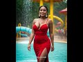 4K Ai Girl Lookbook, Beautifull african latina woman, water Park [Positive Affirmations] #ailookbook