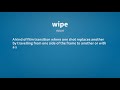 wipe meaning of wipe