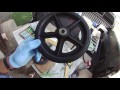 Invacare 8 inch wheel bearing replacement. Remove and Replace. Repair