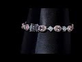 morganite blue apatite u0026 moissanite tennis bracelet in rhodium over sterling silver 11.50ctw