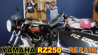 【バイクレストア】YAMAHA RZ250 クランクケース、オイルポンプオイル漏れ、片肺修理