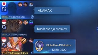 REAKSI SATU TIM KETIKA KETEMU TOP GLOBAL MOSKOV😁