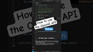 How to use the OpenAI API in Python? #coding #python #openai #ai