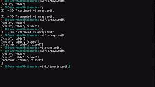 Swift 002 — Arrays and Dictionaries