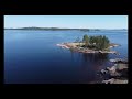 drone flight over the lake saimaa finland. jäkäläluodot puumala 6 2020