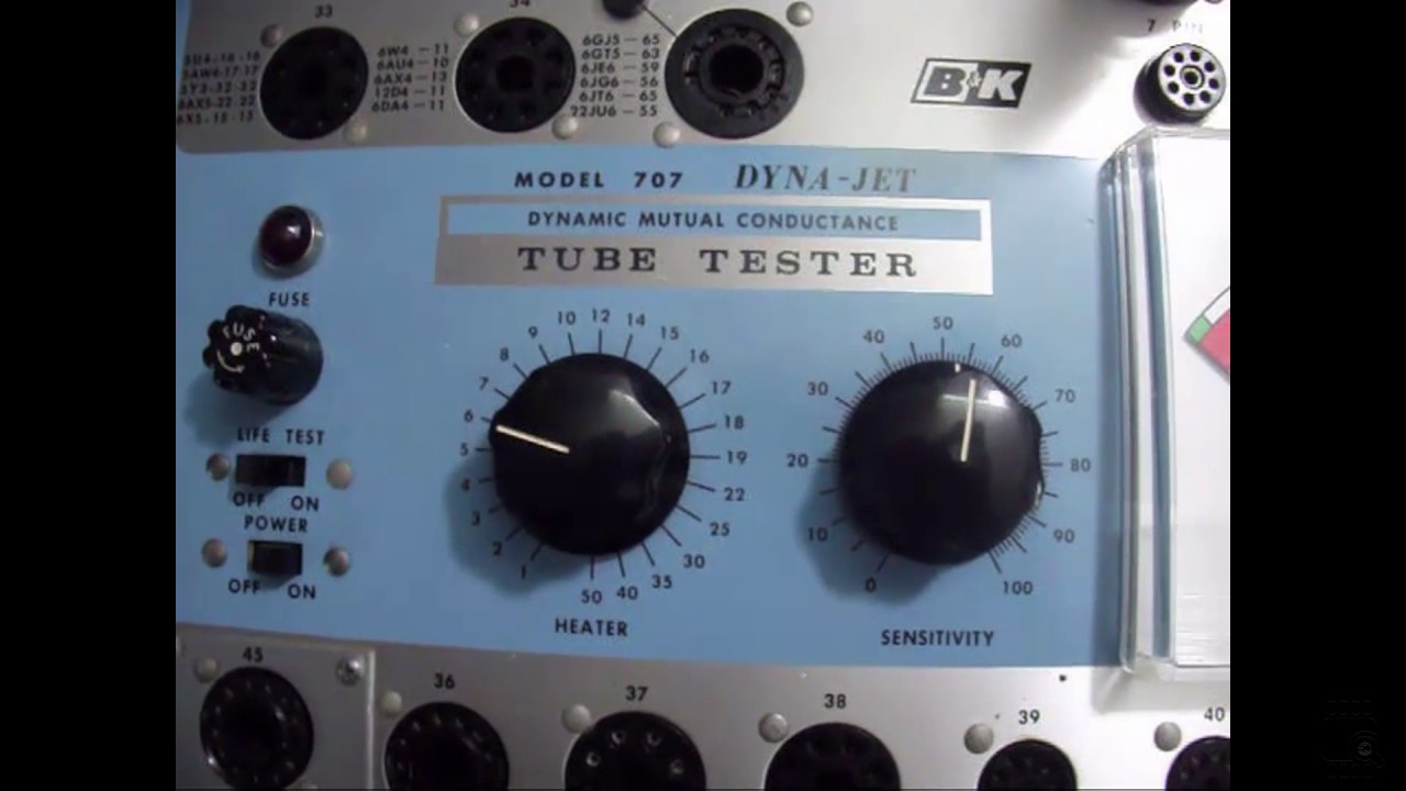 BK 707 Tube Tester From B&K - YouTube