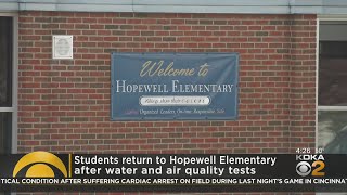 Students return to Hopewell Elementary after water and air quality tests