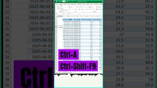 Unhide all rows with Ctrl+A then Ctrl+Shift+F9! #excel #exceltips #excellessons #excelhq #data
