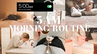 MY 5AM MORNING ROUTINE // healthy habits for a peaceful morning as a teacher + mom