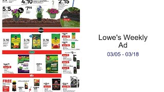 Lowe's Weekly Ad 03/05 - 03/18