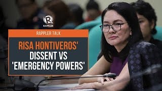 Rappler Talk: Risa Hontiveros' dissent vs 'emergency powers'