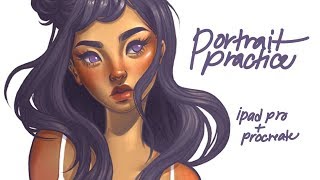 Grey Purple / Portrait Practice // Jacquelindeleon