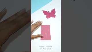 How To Make Paper Butterfly | Very Easy Butterfly Making Idea | Paper Butterfly Craft Ideas #shorts