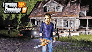 HAUNTED CAMPING TRIP WITH CHAINSAW MASSACRE! (ROLEPLAY) | FARMING SIMULATOR 2019
