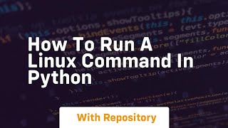 how to run a linux command in python