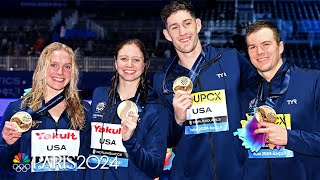 Team USA seizes World Title in the mixed 4x100 medley relay in Doha | NBC Sports