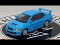 JKM 1/64 Mitsubishi Lancer Evo VII // sky blue// metal on metal best vfm EVO 7