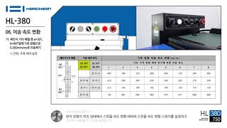 HL-380 : 06. 이송 속도 변환