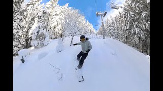 Under the Chairlift: First Fresh Snowboard Line of the Day - Full Run