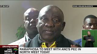 Ramaphosa to meet North West ANC PEC on Sunday