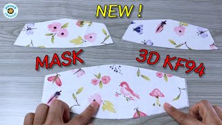 New🔥🔥DIY Mask 3D KF94 | Very Cute Face Mask | Very Breathable Face Mask| Face Mask Sewing Tutorial