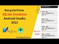 RecyclerView with SQLite Database|Populate RecyclerView with SQLite Database|2022|Source Code