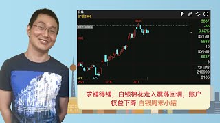 求锤得锤，白银棉花走入震荡回调，账户权益下降｜期货交易实盘