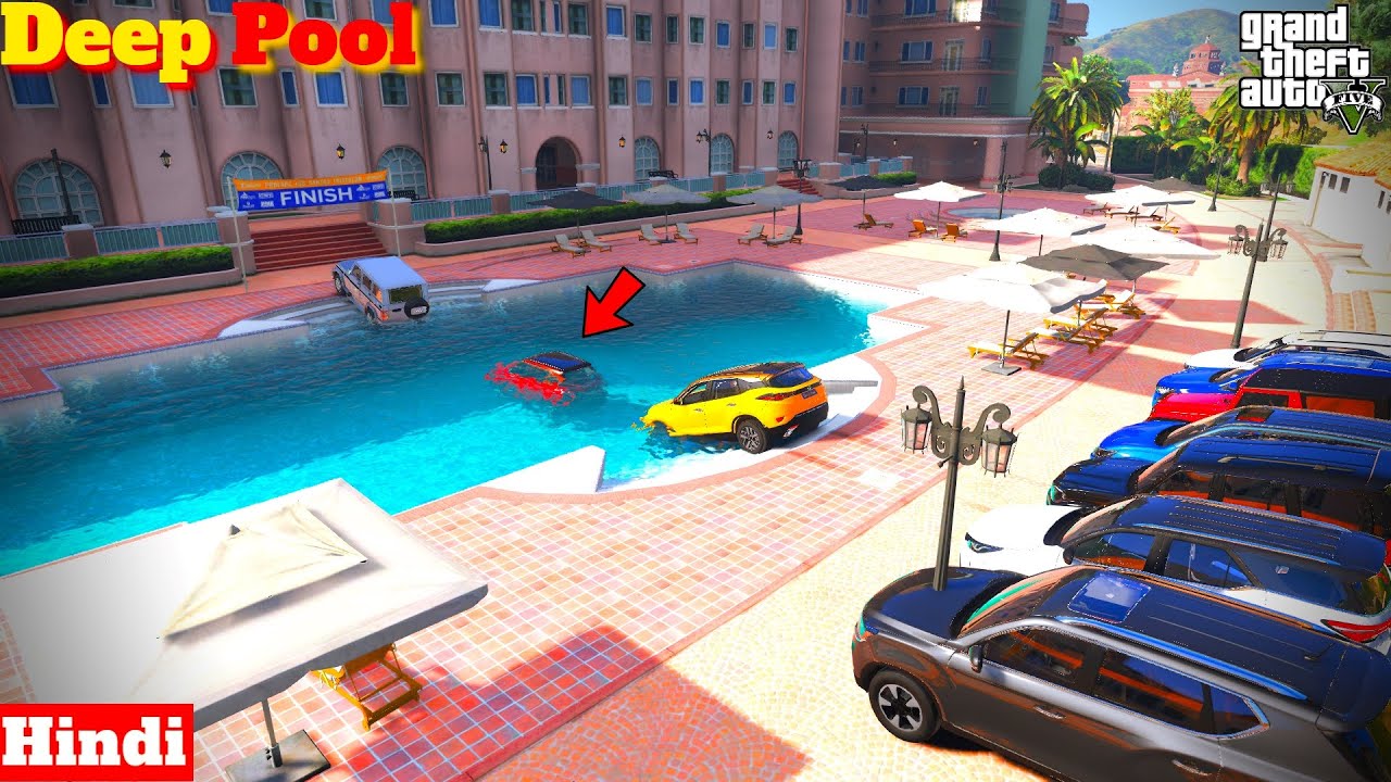 Indian Cars Vs Deep Swimming Pool Challenge Gta 5 Youtube