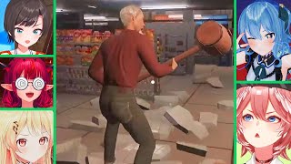 More Hololive Girls Reaction When Their Store Get Destroyed In I Am Part Time Worker [ Hololive ]