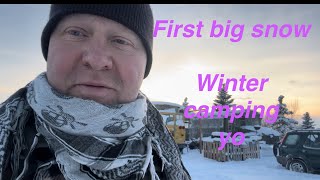 First big snow……winter camping yo ​⁠@mysteryplumber