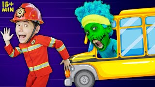 Wheels On The Bus With Zombies + Baby Shark | Nursery Rhymes & Kids Songs