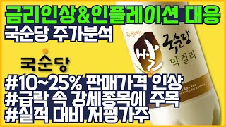 국순당 주가분석 | 인플레이션 | 금리인상 | 판가인상 | 가격전가 | 저평가우량주 | 헷지 | 관련주