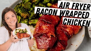 Air Fryer Bacon Wrapped Chicken Breasts (Paleo Dinner)