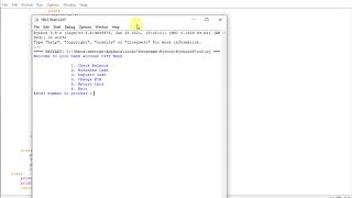 developing a Simple Banking Program in Python