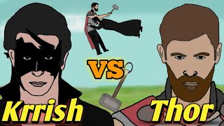 Krrish VS Thor | Who will win | Epic battle | 2D animation || NikoLandNB