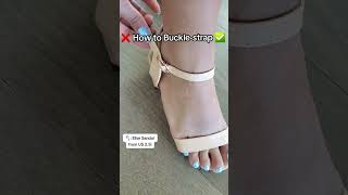 ✅️ FAQ easy tutorial on how to buckle-strap on sandals🪝 #shoetutorial #danefashion