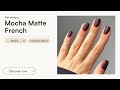 Mocha Matte French -  Dipping Powder Nageldesign | Doonails