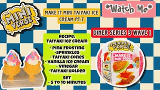 Watch Me! Make Miniverse OLD Diner Make It Mini Taiyaki Ice Cream Pt. 7|Adult Collector