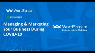 Managing & Marketing Your Business During COVID-19