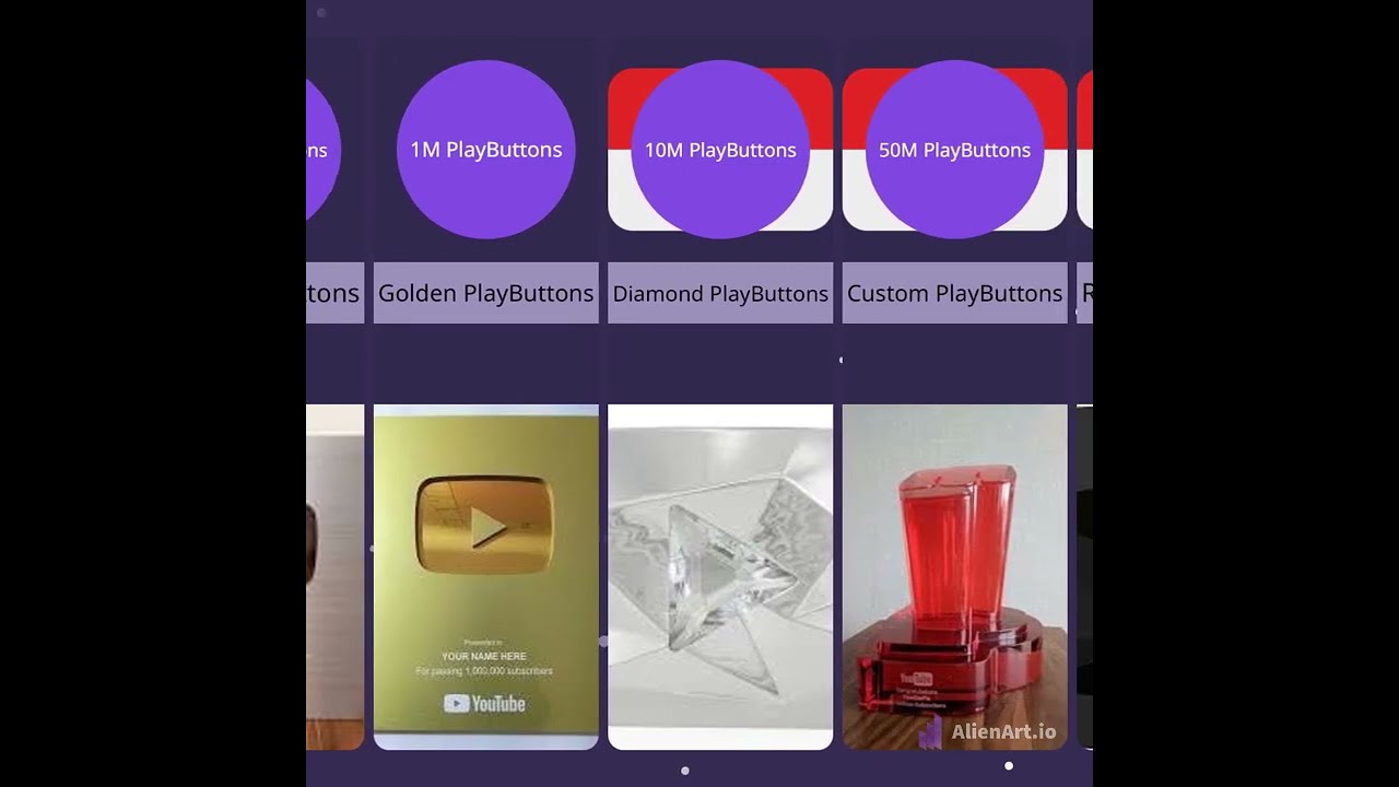 All Playbuttons Comparison Youtube All Playbuttons Comparison Youtube