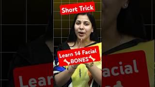 Learn 14 Facial Bones with Short Trick 🦴🤯OMG! This Trick Works! Quick Science Bite | Riya Ma'am