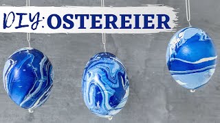 🐣 DIY – Marmorierte Ostereier | Basteln zu OSTERN | Osterdeko