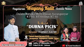 LIVE WAYANG KI YUSUF / DURNA PICIS / WALUYO & SUHIN / KARANGANYAR, GADINGREJO, SANDEN, BANTUL