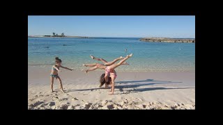 Synchronized Gymanstics on the Beach WK 207.5 | Bratayley gymnastics leotards